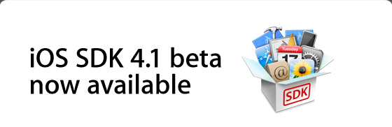 iOS 4.1 SDK Released