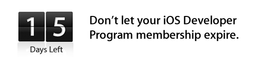 Don't let your iOS Developer Program membership expire.