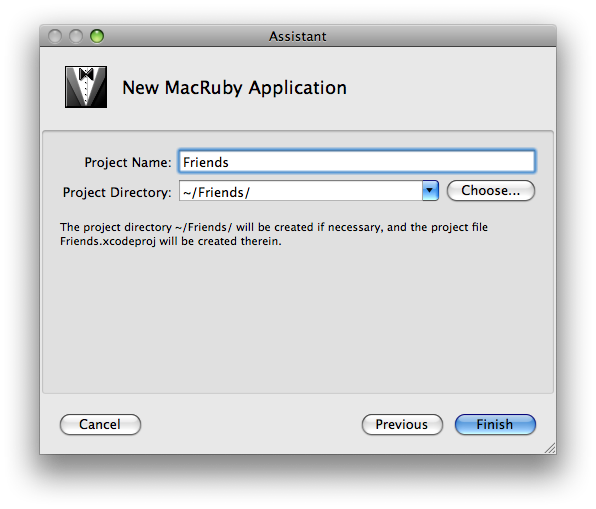 New MacRuby Application