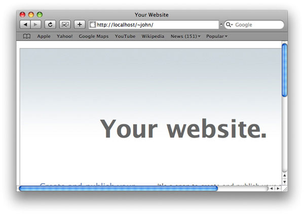 Default Personal Home Page