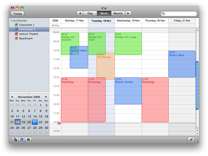 A multi-calendar Podcast schedule