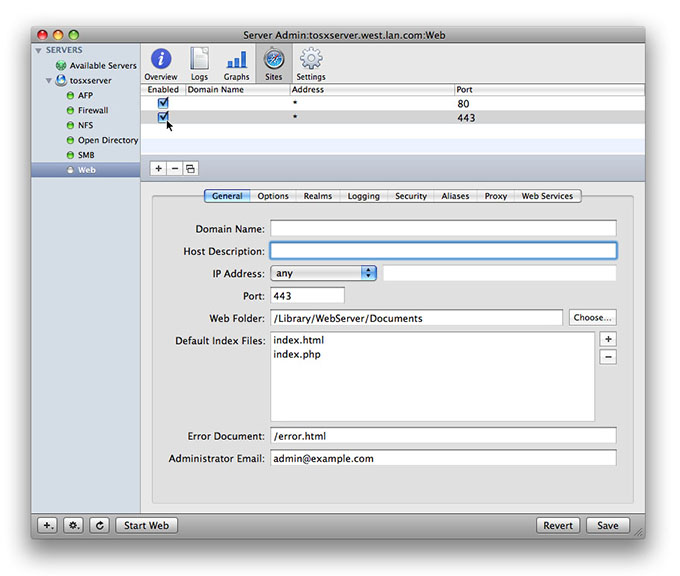 Configuring the Site