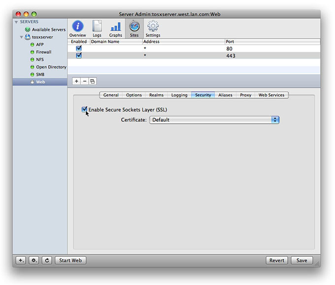 Enabling SSL
