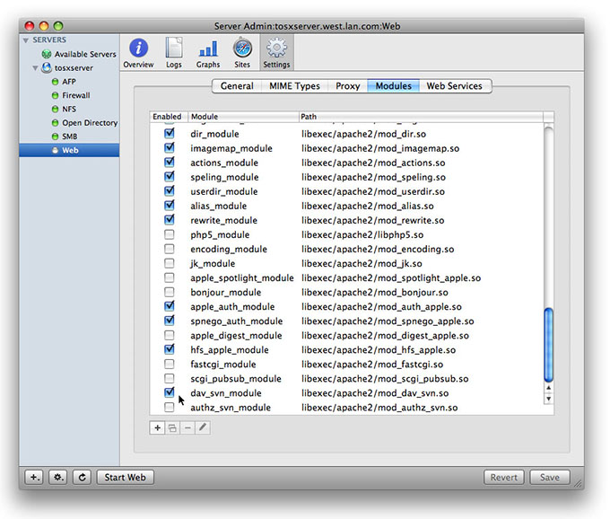Enabling the SVN Module