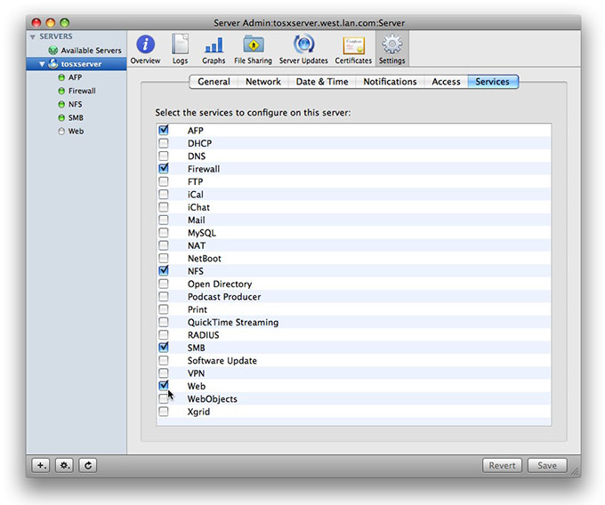 Turning On the Web Service
