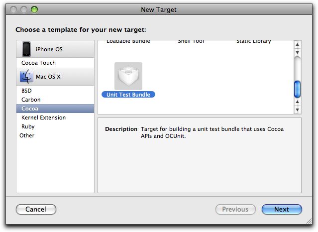 Adding Unit Test Bundle