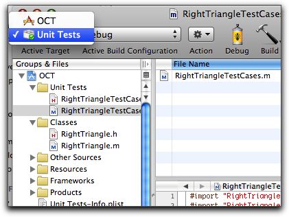 Changing to the Unit Tests target