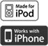 Made for iPod and Works with iPhone Badges